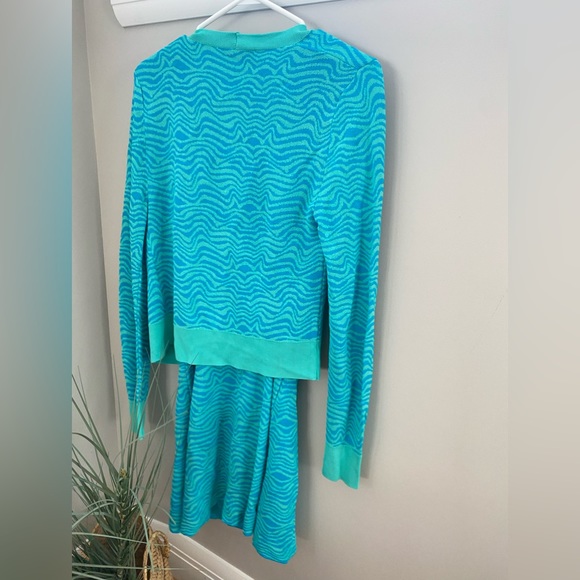 ZARA Turquoise Dress+Cardigan Set size S - Picture 5 of 13